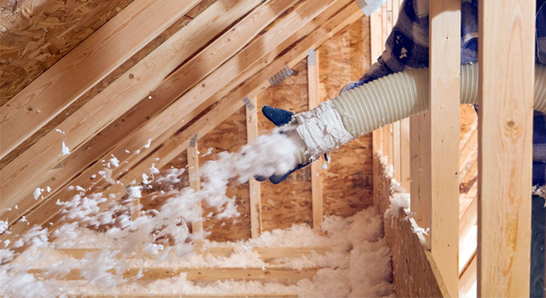 Attic Foam and Fiberglass Insulation